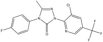 2-[3-chloro-5-(trifluoromethyl)-2-pyridinyl]-4-(4-fluorophenyl)-5-methyl-2,4-dihydro-3H-1,2,4-triazol-3-one,,结构式