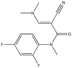 N1-(2,4-difluorophenyl)-N1-methyl-2-cyano-3-(dimethylamino)acrylamide Structure