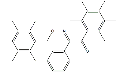 2-{[(2,3,4,5,6-pentamethylbenzyl)oxy]imino}-1-(2,3,4,5,6-pentamethylphenyl)-2-phenylethan-1-one,,结构式