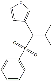 3-[2-methyl-1-(phenylsulfonyl)propyl]furan Struktur
