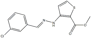  methyl 3-[2-(3-chlorobenzylidene)hydrazino]thiophene-2-carboxylate