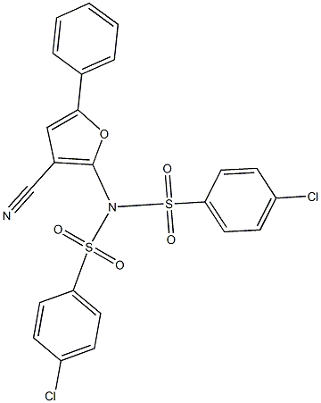 4-chloro-N-[(4-chlorophenyl)sulfonyl]-N-(3-cyano-5-phenyl-2-furyl)benzenesulfonamide|