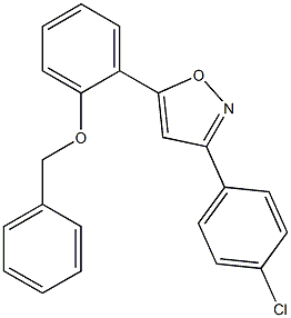 5-[2-(benzyloxy)phenyl]-3-(4-chlorophenyl)isoxazole,,结构式