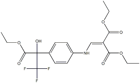 diethyl 2-({4-[1-(ethoxycarbonyl)-2,2,2-trifluoro-1-hydroxyethyl]anilino}methylidene)malonate Structure