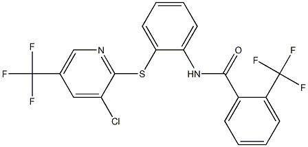  N-(2-{[3-chloro-5-(trifluoromethyl)-2-pyridinyl]sulfanyl}phenyl)-2-(trifluoromethyl)benzenecarboxamide