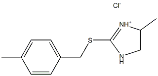 4-methyl-2-[(4-methylbenzyl)thio]-4,5-dihydro-1H-imidazol-3-ium chloride Structure
