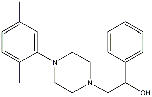 2-[4-(2,5-dimethylphenyl)piperazino]-1-phenyl-1-ethanol Struktur