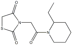 3-[2-(2-ethylpiperidino)-2-oxoethyl]-1,3-thiazolane-2,4-dione Struktur