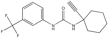 N-(1-ethynylcyclohexyl)-N'-[3-(trifluoromethyl)phenyl]urea 结构式