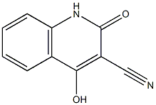 4-hydroxy-2-oxo-1,2-dihydroquinoline-3-carbonitrile Struktur