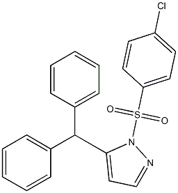 5-benzhydryl-1-[(4-chlorophenyl)sulfonyl]-1H-pyrazole 结构式