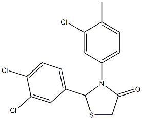 3-(3-chloro-4-methylphenyl)-2-(3,4-dichlorophenyl)-1,3-thiazolan-4-one