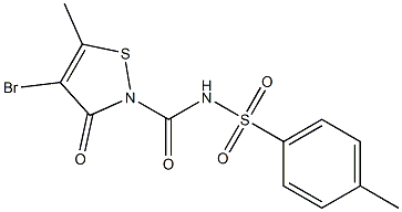  N-{[4-bromo-5-methyl-3-oxo-2(3H)-isothiazolyl]carbonyl}-4-methylbenzenesulfonamide