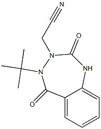 2-[4-(tert-butyl)-2,5-dioxo-1,2,4,5-tetrahydro-3H-1,3,4-benzotriazepin-3-yl]acetonitrile 结构式