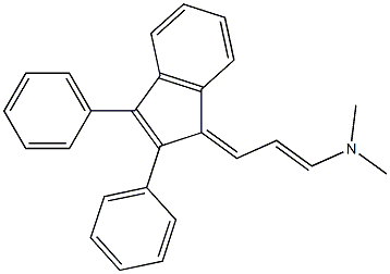 N1,N1-dimethyl-3-(2,3-diphenyl-1H-inden-1-yliden)prop-1-en-1-amine,,结构式