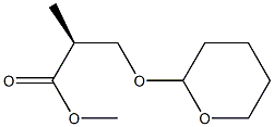 (2S)-methyl 2-methyl-3-(tetrahydro-2H-pyran-2-yloxy)propanoate,,结构式