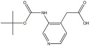 (3-tert-Butoxycarbonylamino-pyridin-4-yl)-acetic acid Structure