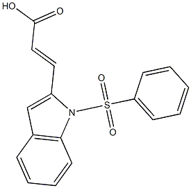 (E)-3-(1-phenylsulphonylindol-2-yl)acrylic acid|