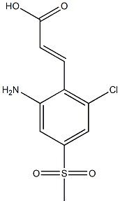 (E)-3-(2-amino-6-chloro-4-(methylsulfonyl)phenyl)acrylic acid 化学構造式