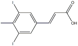 (E)-3-(3,5-diiodo-4-methylphenyl)acrylic acid Structure