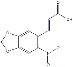 (E)-3-(5-nitrobenzo[d][1,3]dioxol-6-yl)acrylic acid Structure