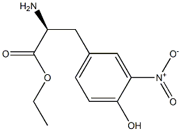 (S)-ethyl 2-amino-3-(4-hydroxy-3-nitrophenyl)propanoate 结构式