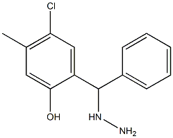 1-((5-chloro-2-hydroxy-4-methylphenyl)(phenyl)methyl)hydrazine Struktur