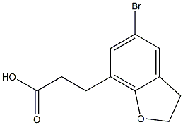 3-(5-bromo-2,3-dihydrobenzofuran-7-yl)propanoic acid Struktur