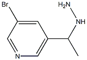 3-bromo-5-(1-hydrazinylethyl)pyridine,,结构式