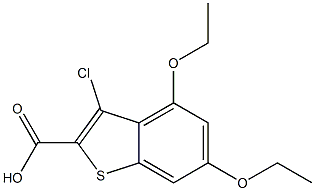  3-chloro-4,6-diethoxybenzo[b]thiophene-2-carboxylic acid