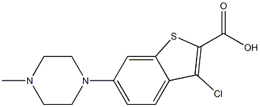 3-chloro-6-(4-methylpiperazin-1-yl)benzo[b]thiophene-2-carboxylic acid 结构式