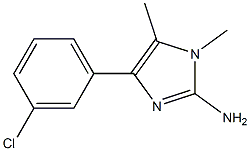 4-(3-chlorophenyl)-1,5-dimethyl-1H-imidazol-2-amine Struktur