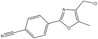 4-(4-(CHLOROMETHYL)-5-METHYLOXAZOL-2-YL)BENZONITRILE,,结构式