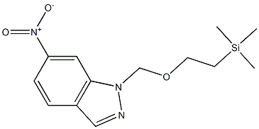 6-nitro-1-((2-(trimethylsilyl)ethoxy)methyl)-1H-indazole Struktur