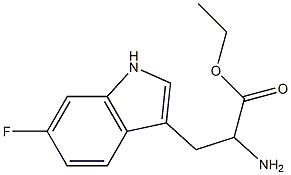 ethyl 2-amino-3-(6-fluoro-1H-indol-3-yl)propanoate 化学構造式