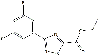 ethyl 3-(3,5-difluorophenyl)-1,2,4-thiadiazole-5-carboxylate 化学構造式