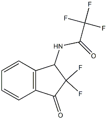 N-(2,2-difluoro-3-oxo-2,3-dihydro-1H-inden-1-yl)-2,2,2-trifluoroacetamide Struktur