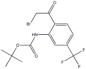 tert-butyl 2-(2-bromoacetyl)-5-(trifluoromethyl)phenylcarbamate 化学構造式