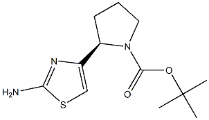 (R)-tert-butyl 2-(2-aminothiazol-4-yl)pyrrolidine-1-carboxylate Structure