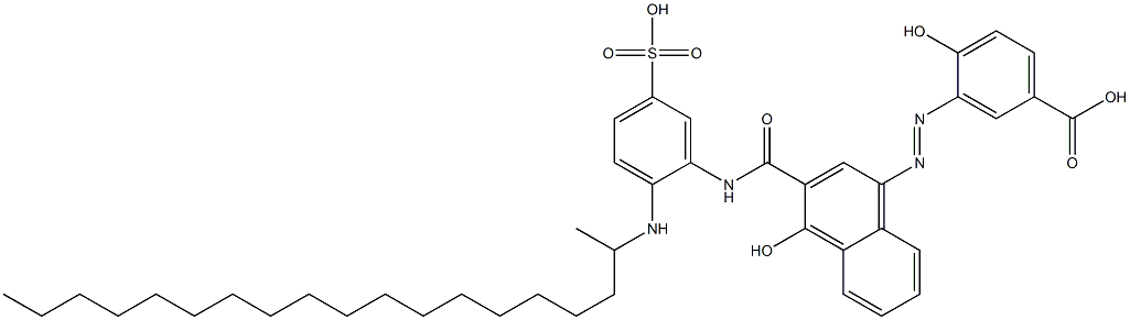 N-[2-(N-METHYL-N-STEARYL)AMINO-5-SULFOPHENYL]-4-(5-CARBOXY-2-HYDROXYPHENYL)AZO-1-HYDROXY-2-NAPHTHAMIDE Structure