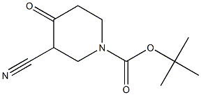 tert-butyl 3-cyano-4-oxopiperidine carboxylate 化学構造式