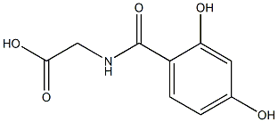 [(2,4-dihydroxybenzoyl)amino]acetic acid,,结构式