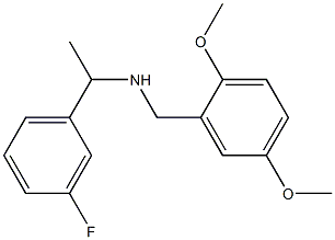 [(2,5-dimethoxyphenyl)methyl][1-(3-fluorophenyl)ethyl]amine 化学構造式