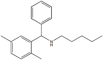 [(2,5-dimethylphenyl)(phenyl)methyl](pentyl)amine,,结构式