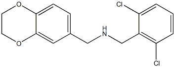 [(2,6-dichlorophenyl)methyl](2,3-dihydro-1,4-benzodioxin-6-ylmethyl)amine,,结构式