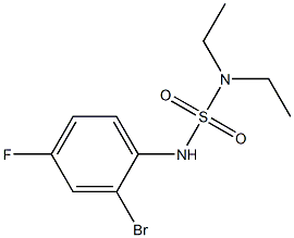 [(2-bromo-4-fluorophenyl)sulfamoyl]diethylamine 化学構造式