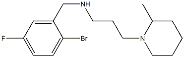 [(2-bromo-5-fluorophenyl)methyl][3-(2-methylpiperidin-1-yl)propyl]amine Struktur