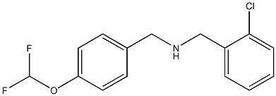 [(2-chlorophenyl)methyl]({[4-(difluoromethoxy)phenyl]methyl})amine Struktur