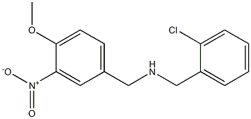 [(2-chlorophenyl)methyl][(4-methoxy-3-nitrophenyl)methyl]amine Struktur