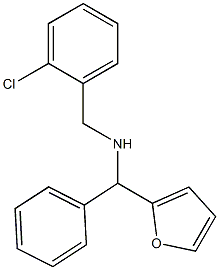 [(2-chlorophenyl)methyl][furan-2-yl(phenyl)methyl]amine 化学構造式